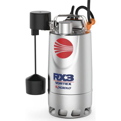 Pompe De Relevage Pedrollo Rx M 320 Vortex Gm Eaux Usées Flotteur Vertical 220v 9.6 M3/h 0.55 Kw