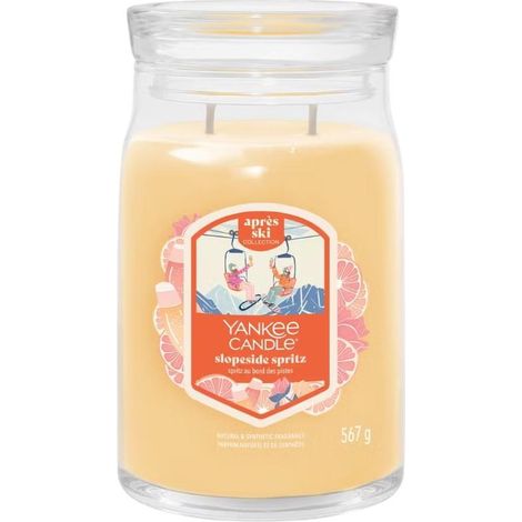 YANKEE CANDLE SLOPESIDE SPRITZ BOUGIE PARFUMÉE DANS UN VERRE (GRANDE) - COLLECTION D'HIVER 2025 - APRES SKI - DURÉE DE COMBUSTIO (1/5)