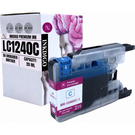 Inchiostro Inkdigo LC1240XLC compatibile con Brother DCP-J525W MFC-J430W, certificato TÜV. (1/5)