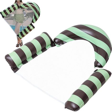 Bouée gonflable pour adultes en PVC épais Matelas flottant pour bronzer, parc, voyage, jardin, lac, fête, plage, natation, loisirs pour femmes, hommes, adolescents et adultes