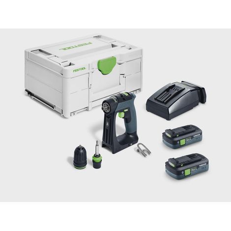 Perceuse-visseuse sans fil CXS 18 TBX 4,0 I-Plus - FESTOOL - avec 2 batteries 4Ah - chargeur - SYSTAINER - 579345 (1/5)