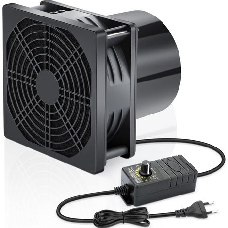Ventilateur tubulaire 120 mm x 38 mm 100 mm avec régulateur de vitesse 230 V 220 V pour serre échappement fumée PC ordinateur (1/5)