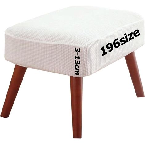 1 Housse De Protection Repose-Pieds Tissu Élastique Jacquard Lavable Pour Tabouret Salon Chambre 30x50cm (1/5)