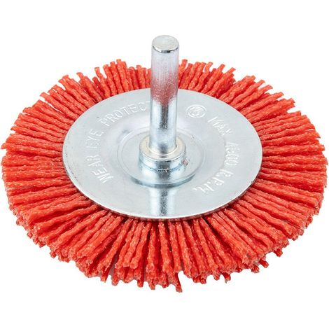 Brosse polyvalente graphite nylon 75 mm diamètre 6 mm emmanchement