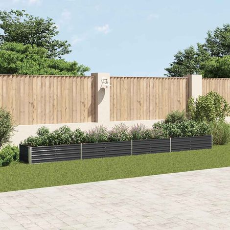 Teenpull – Garten-Hochbeet Verzinkter Stahl 600x80x45 cm Anthrazit (1/5)