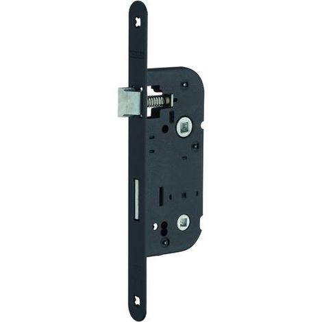 Thirard – Serrure encastrable à condamnation pour porte de salle de bain – Entraxe 40mm – Bouts ronds – Coffre acier embouti – Pêne alliage (1/4)