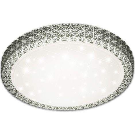 PEGASUS PLAF.LED DIMMERABILE EFFETTO CIELO STELLATO BORDO FUME' D.40. SMD LED 24W 2.500Lm 3000K (1/4)