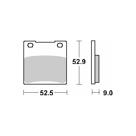 Pastillas de freno SBS KH63 / KH063 / KH161 STREET STANDART, cerámica negra