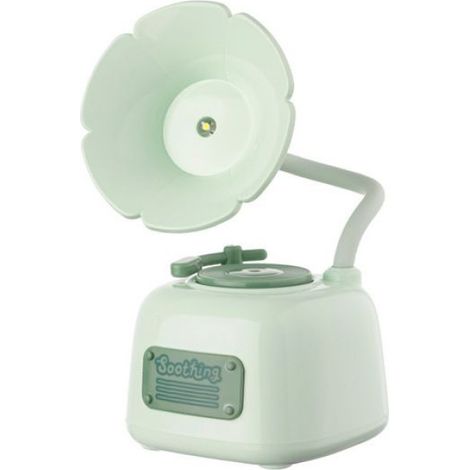 Lampe Bureau Gramophone - Violet - Réglage Continu Intensité Lumineuse - Veilleuse Musicale Rechargeable - 0 05 W - Pour Chambre Étudiant Dormitoire - 1 Pièce (1/3)