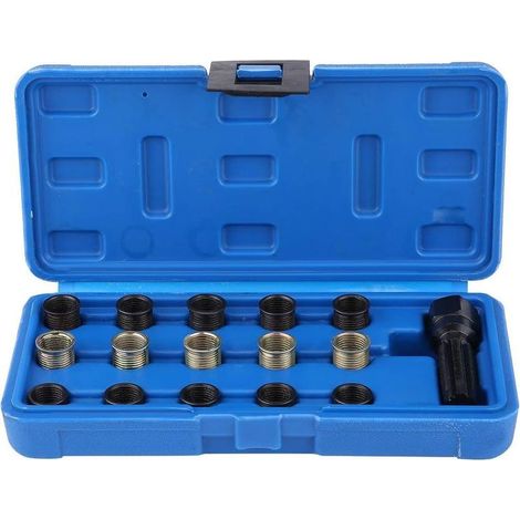 Kit d'outils de réparation de Filetage de Bougie d'allumage 16Pcs 14mm x 125 M16 Tap avec étui Portablespark Plug kit Spark Plug Thread Repair rethreading kit de Reparation Bougie (1/5)