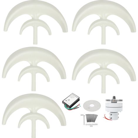 Éolienne double couche lanterne 5 pales générateur 600W 12V producteur d'électricité dispositif (1/5)