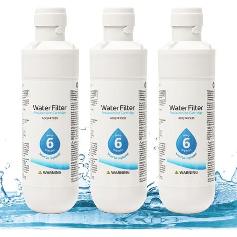Filtre à eau universel pour réfrigérateur LG LT1000P, 3 pièces