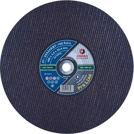 Disco Andre PARA riel metálico de 400 x 4,0 mm x 32 mm, 100 PRO line 95A24RBF PARA rieles de ferrocarril