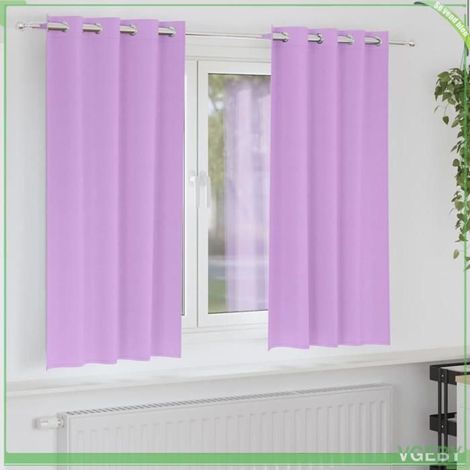 Rideaux occultants - FAFEISY - Tissage triple - Violet - 175 x 140 cm - Anneaux et crochets (1/5)