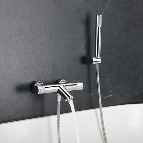Imex -  Grifo Ducha y Bañera Termostatico  Cromado Serie  Génova