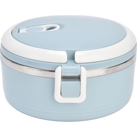 Boîte repas isotherme en acier inoxydable 304, boîte à déjeuner ronde hermétique, récipient de conservation renforcé, modèle épais et indéformable (lot d'une couche) (1/5)
