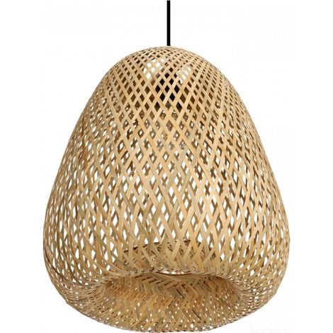 Boho-Hängelampe aus Bambus, 30 cm, 1xE27 (1/5)