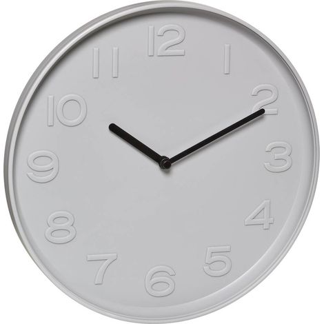 Horloge murale TFA Dostmann 60.3079.15 à quartz 255 mm x 255 mm x 35 mm x 255 mm gris