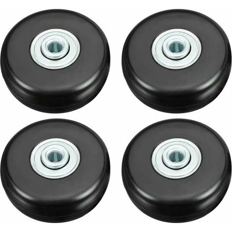 [MAI UTILIZZATO]  Ruote per valigie INHHUB, ruote di riparazione per valigie resistenti, ruote girevoli universali in gomma silenziosa da 50 mm, ruote di ricambio per il trasporto, 4 pezzi per valigia