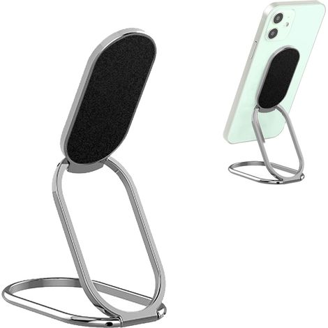 Support Téléphone Portable - Anneau Pivotant 360° - Support Bureau et Doigt - Compatible Tous Smartphones et Tablettes - 1 Pièce (1/5)