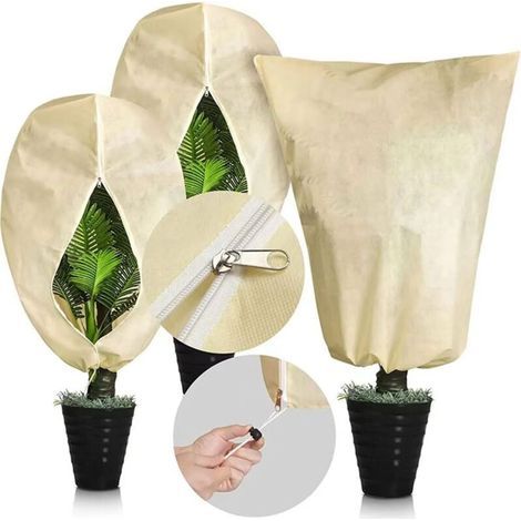 Housses de Protection pour Plantes,Housse d'Hivernage,Protection Palmier Hiver,Voile Hivernage Protection Contre Le Gel des Palmier et Olivier (80×100cm,1 pièce) (1/5)
