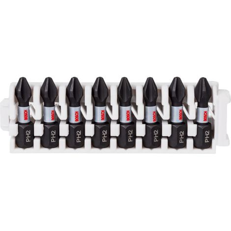 Punta Atornillado Impact PH2x8: 25mm: Insert 8 uds BOSCH 2608522324 (1/4)