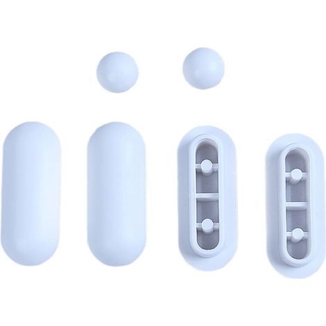 Sièges de toilette antidérapants, joint de pare-chocs,-Blanc (1/5)