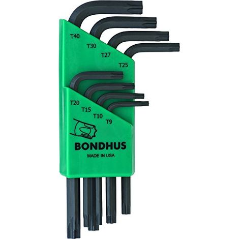 Set mit 8 kurzen Torx Winkelschlüsseln T9-T40 Bondhus 31734 (1/2)