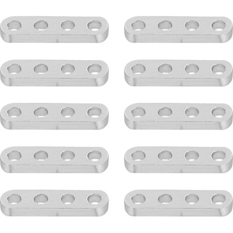 10 équerres plates aluminium, fixation droite 4x8mm, connecteurs droits pour robotique et équipement d'ingénierie (1/5)