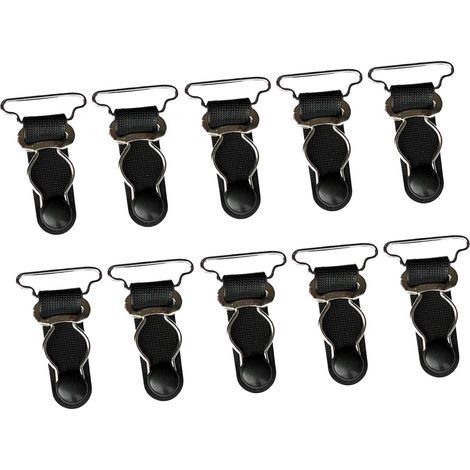 10x Courroies Porte-jarretelles pour Femmes Clips En Métal Bas de Cuisse Boucles de Jarretelles (1/5)