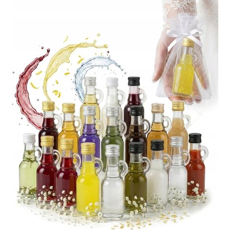 20 bottiglie da 40 ml (gallone) per ringraziare gli invitati al matrimonio.