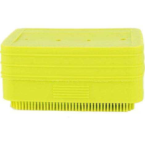 Porte-savon en silicone avec porte-savon multifonctionnel et poils souples - Porte-savon en silicone avec porte-savon multifonctionnel et poils souples (1/5)