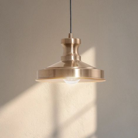 [NEUWERTIG] B-Ware Opviq Hängeleuchte Pendelleuchte Lampe Goldfarben Metall Berceste E27 ø 22 Cm
