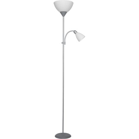 Lámpara de pie plata modelo Milo 2 luces 180 cm(alto) 50 cm(ancho)25 cm(fondo (1/2)