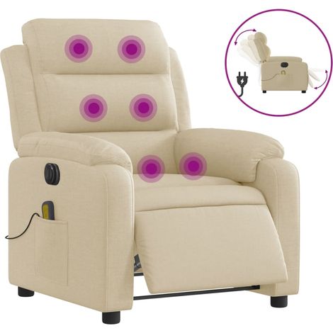 Maison Exclusive - Sillón reclinable de masaje eléctrico tela col