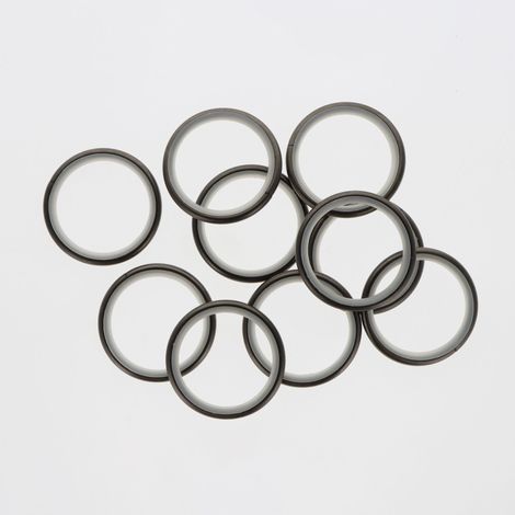 Lot de 10 anneaux avec insert pour rideaux de 43x52mm en Carbone - Boulet