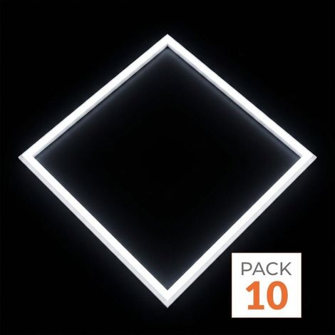 Dalle LED Cadre Lumineux CCT 60x60 40W - 3000K/4200K/6400K - Pack de 10 - SILAMP (1/2)