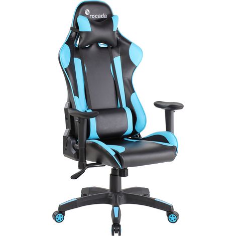 Gamechair Pro Blau - Rocada Ergoline - Wippmechanik- ergonomisch & robust