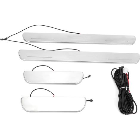 Seuil de porte LED bleu double flash pour Honda Civic - Plaque de protection anti-rayures (1/5)