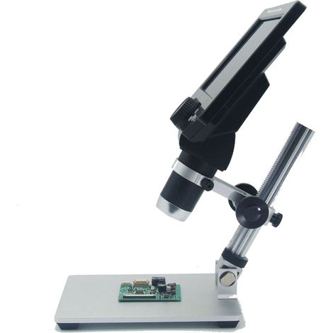 Microscope numérique G1200, grand écran couleur 7 pouces, LCD à large base, 12 MP, grossissement continu 1-1200x, avec support en alliage d'aluminium