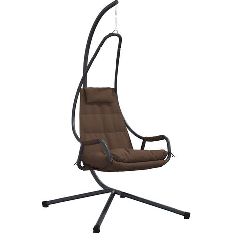 Maison Exclusive - Silla huevo colgante Manual Café 94 x 107 x 19
