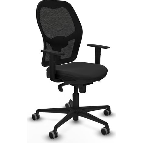 Jorquera sincro malla negra similpiel negro brazos 1D base nailon ruedas 65mm engomada (1/5)