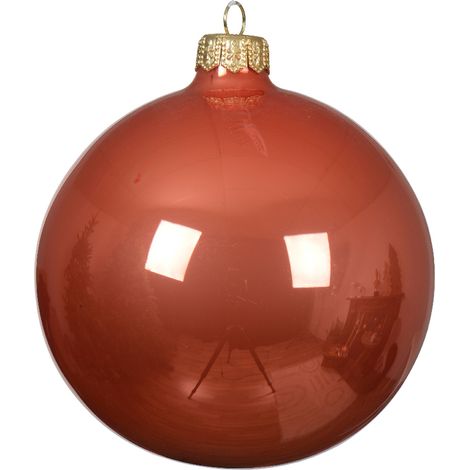 Palline di vetro zucca speziata 8cm - 6 pz