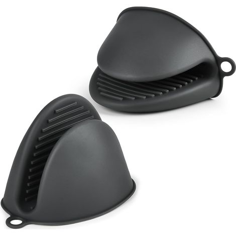Guanti da forno in silicone spesso, 1 paio di guanti da forno resistenti al calore, guanti da cucina antiscivolo, guanti da forno resistenti al calore per cucinare, barbecue, cuocere al forno (grigio)