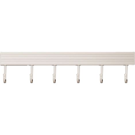 Crochet De Cuisine Mural, Support D'ustensiles De Cuisine en Aluminium, Crochet à Une Rangée, Support De Pelle à Cuillère, sans Poinçon, Cuillère, Pelle, Planche à Découper(6 Hooks 30cm) (1/5)