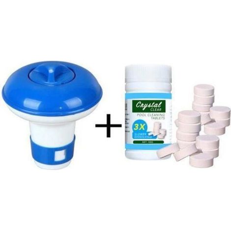 1 Pool-Schwimmkörper, 100-Tabletten-Reinigungsset, auslaufsicher, externe Steuerung, für Schwimmbäder und Teiche (1/5)