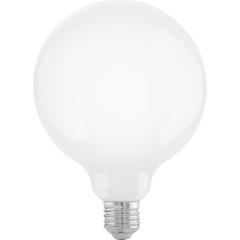 Lampe LED E27 dimmable, ampoule globe en verre opaque, 7,5 watts (1/5)