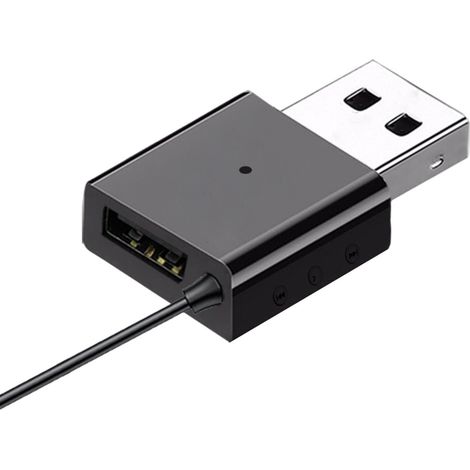 Adaptateur Audio sans Fil pour Voiture - Entrée auxiliaire Jack 3,5 mm - Récepteur sans Fil - Lecteur de Disque U - Design 2 en 1 - Microphone intégré pour Le Streaming de Musique - Haut-Parleur de (1/5)
