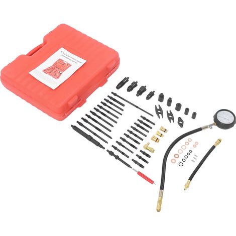 Kit de prueba de compresión, rango de presión de 40 bares, herramienta para reparación de motores, color negro. (1/2)