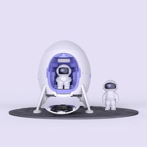 Proyector de luz de galaxia de astronauta,proyector de techo de nave espacial Spacelander con temporizador y control remoto
